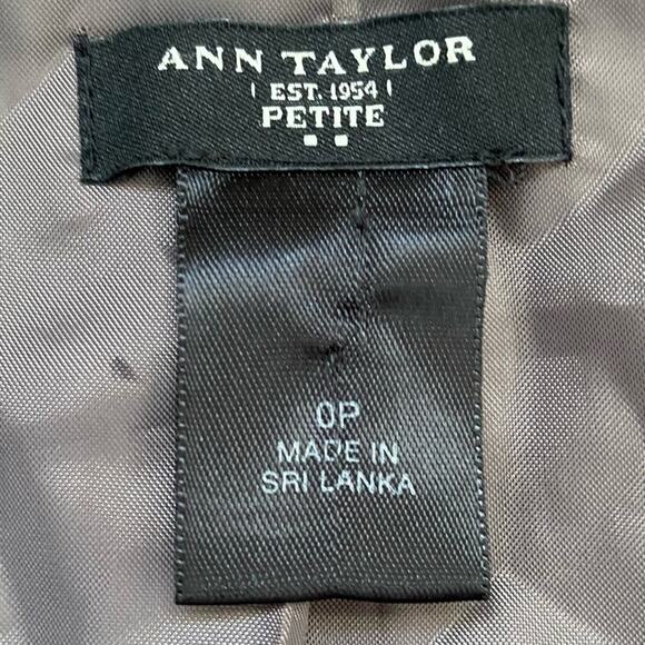 ANN TAYLOR PETITE | Women's Career Blazer Jacket Coat W/ Shoulder Pads | 0P - Picture 3 of 3